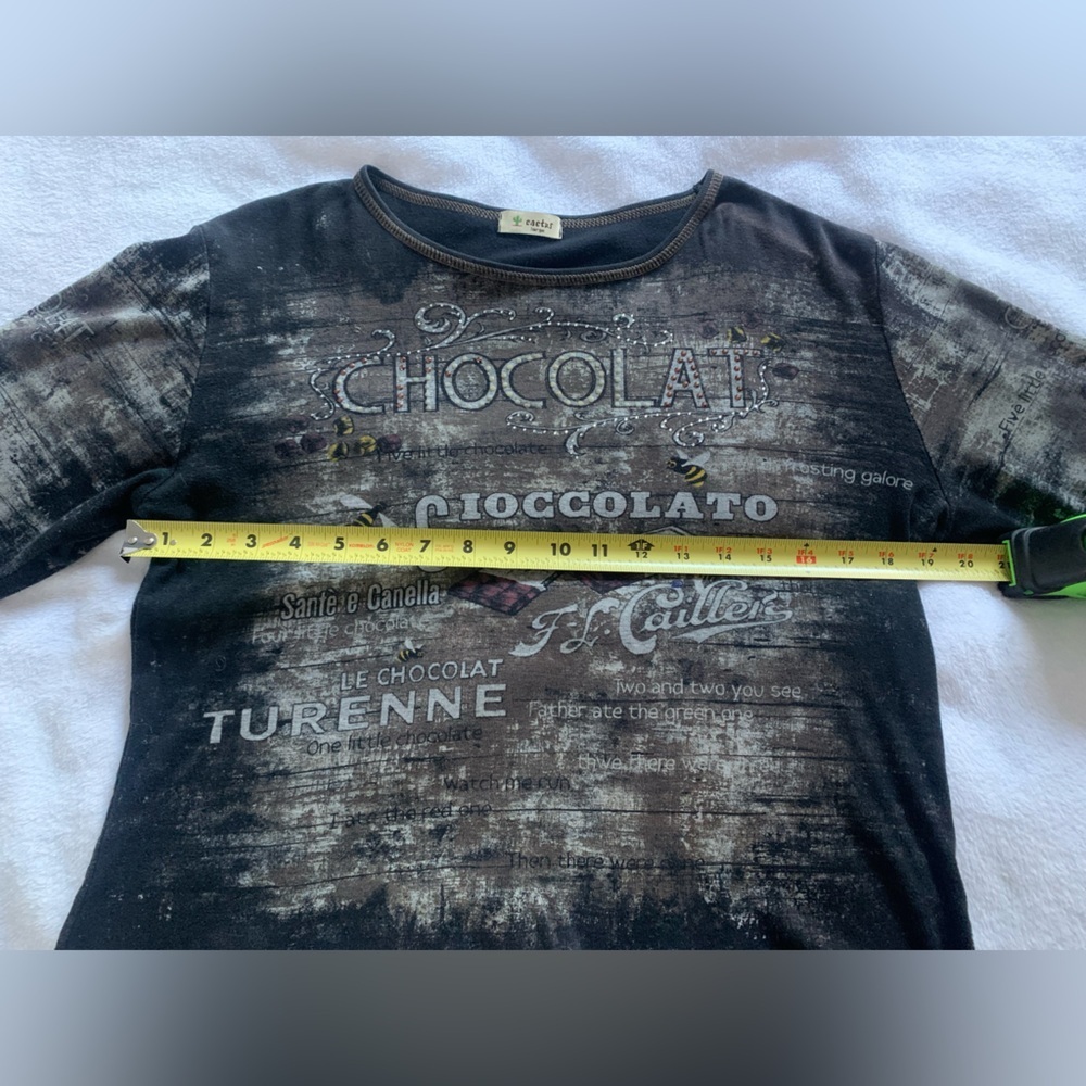 Cactus Y2K Chocolat Embellished Shirt L - Picture 13 of 13